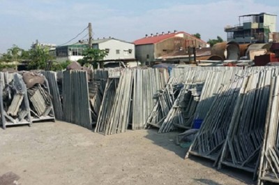 海岸線鷹架充足的鷹架材料，確保梧棲、清水、龍井工程不延誤